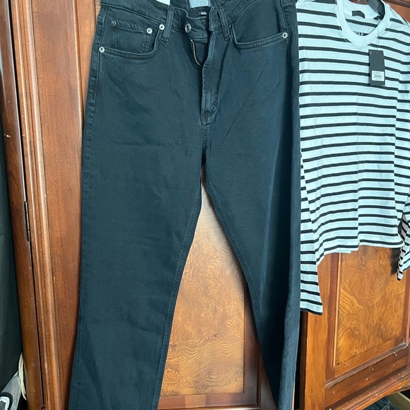 Agolde jeans kye midrise straight crop in pepper